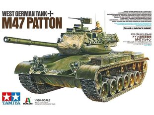 Сборная пластиковая модель Tamiya - West German tank M47 Patton, Scale:1/35, 37028 цена и информация | Конструкторы и кубики | 220.lv