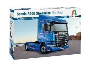 Сборная пластиковая модель Italeri - Scania R400 Streamline (Flat Roof), 1/24, 3947 цена и информация | Конструкторы и кубики | 220.lv