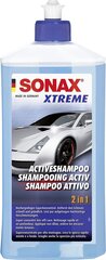 SONAX XTREME Active Shampoo, 2 in 1, Aktīvais Autošampūns, 500ml цена и информация | Автохимия | 220.lv