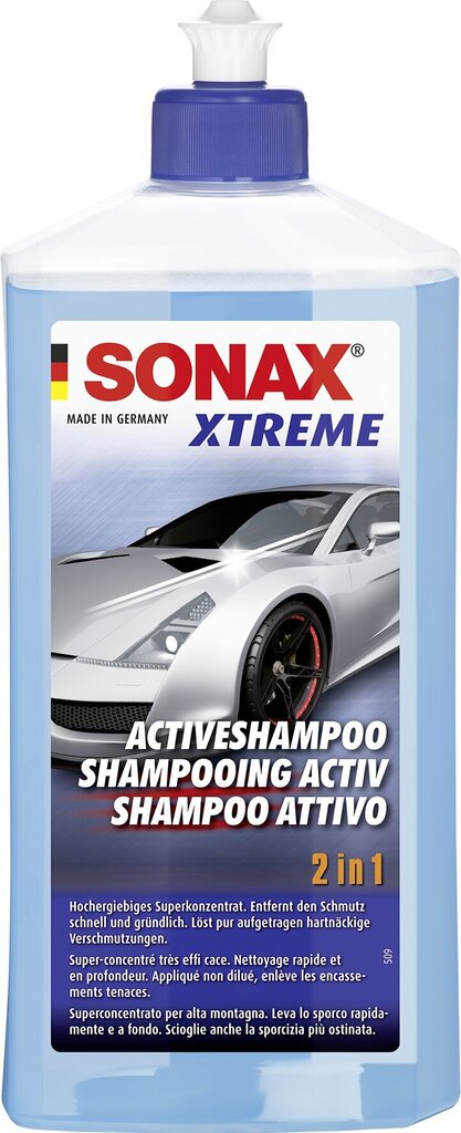 SONAX XTREME Active Shampoo, 2 in 1, Aktīvais Autošampūns, 500ml цена и информация | Auto ķīmija | 220.lv