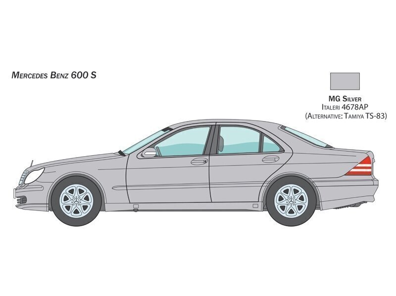 Italeri - Mercedes Benz 600S, 1/24, 3638 cena un informācija | Konstruktori | 220.lv