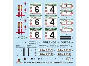 Italeri - Mercedes-Benz 450SLC Rallye Bandama 1979, 1/24, 3632 cena un informācija | Konstruktori | 220.lv