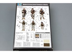 Конструктор Trumpeter - Modern U.S. Army Armor Crewman & Infantry, 1/35, 00424 цена и информация | Конструкторы и кубики | 220.lv