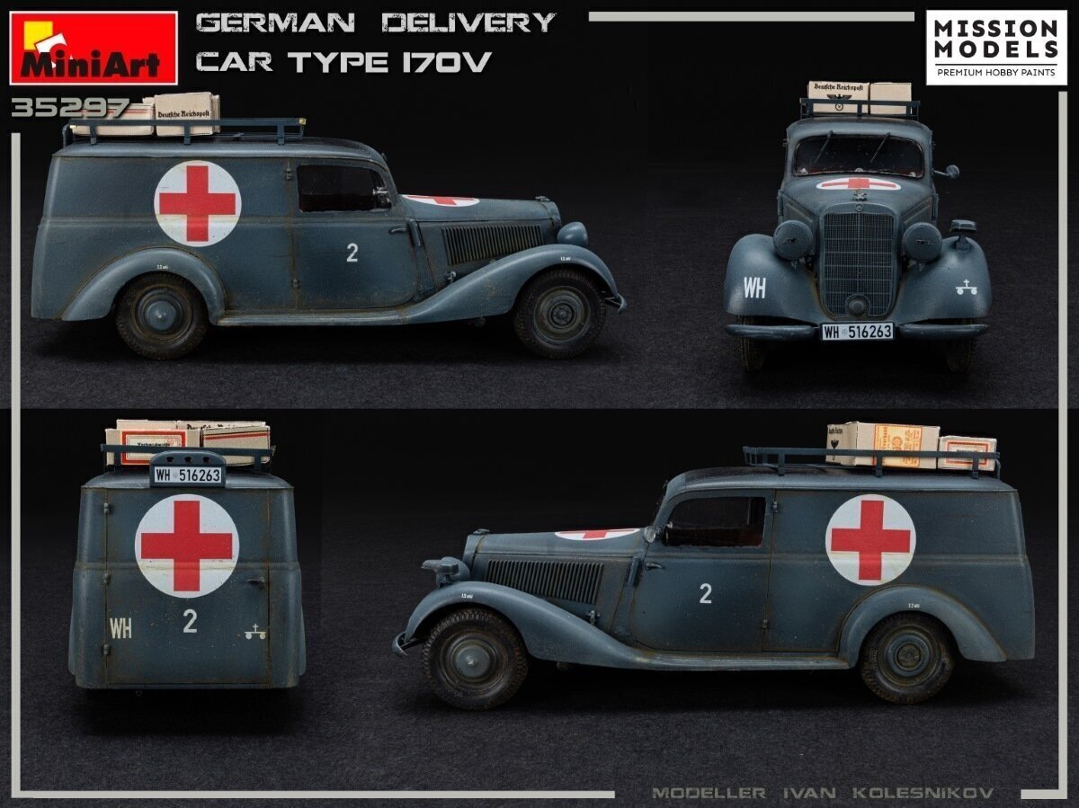 Miniart - German Delivery Car Type 170V, 1/35, 35297 цена и информация | Konstruktori | 220.lv