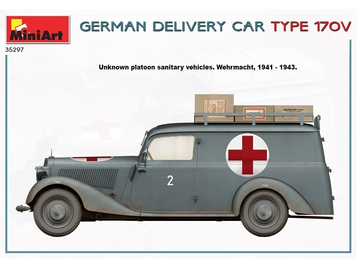 Miniart - German Delivery Car Type 170V, 1/35, 35297 cena un informācija | Konstruktori | 220.lv