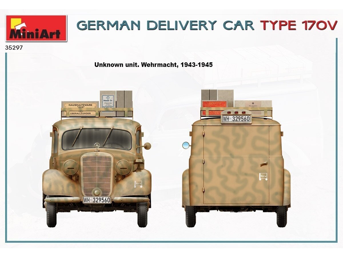 Miniart - German Delivery Car Type 170V, 1/35, 35297 cena un informācija | Konstruktori | 220.lv