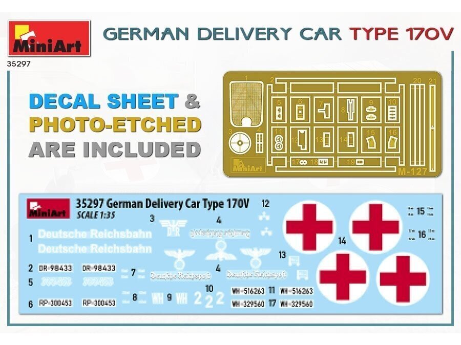 Miniart - German Delivery Car Type 170V, 1/35, 35297 цена и информация | Konstruktori | 220.lv