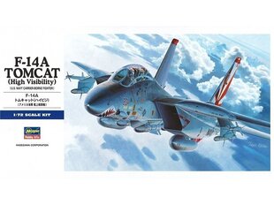 Конструктор Hasegawa - F-14A Tomcat (High Visibility), 1/72, 00533 цена и информация | Конструкторы и кубики | 220.lv