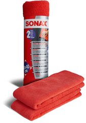 SONAX Microfibre Cloth exterior, Mikro šķiedras audums virsmas tīrīšanai, 2gb цена и информация | Для чистки, салфетки | 220.lv