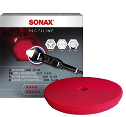SONAX Polishing Sponge red Dual Action Cut Pad, Cieta Sarkanā pulēšanas ripa, 165mm cena un informācija | Tīrīšanai, salvetes | 220.lv