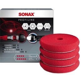 SONAX Polishing Sponge red (hard), Cieta Sarkanā pulēšanas ripa, 85mm, 4gb cena un informācija | Tīrīšanai, salvetes | 220.lv