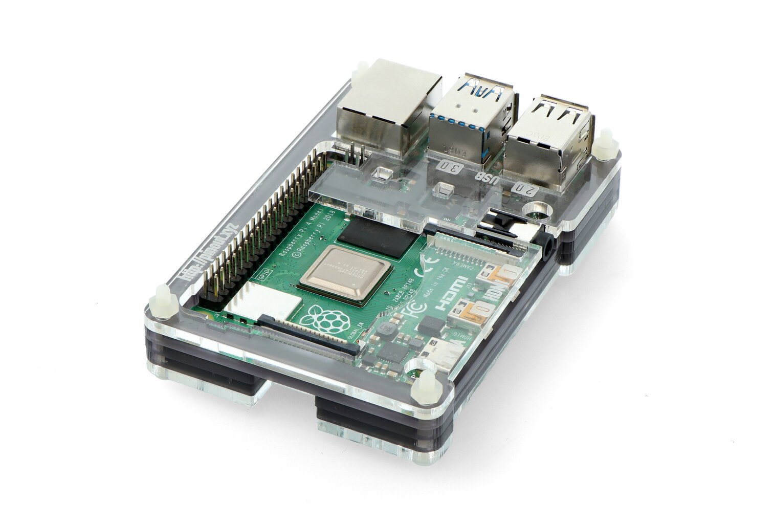 Pibow Coupe 4, Ninja, Raspberry Pi 4B korpuss cena un informācija | Atvērtā koda elektronika | 220.lv