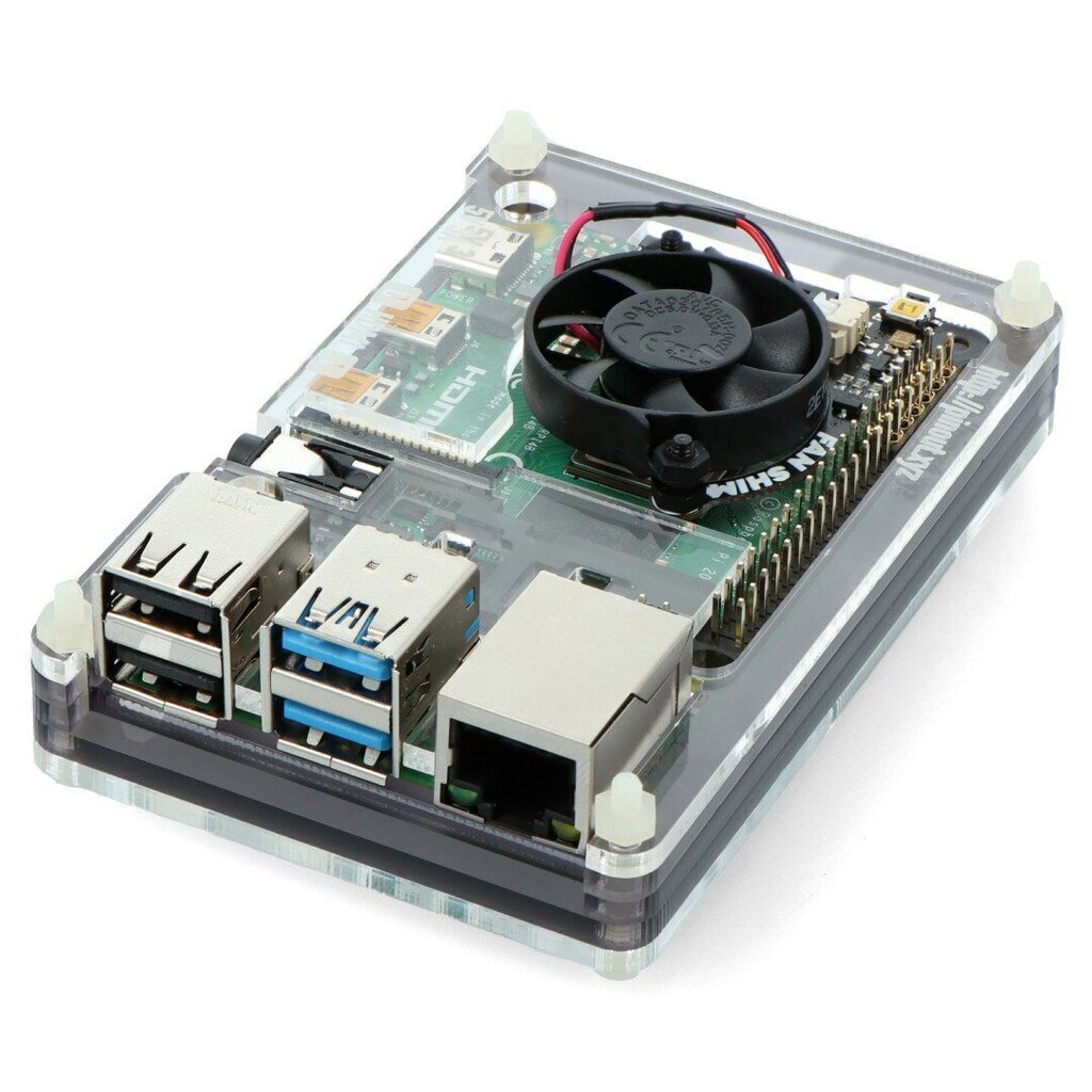 Pibow Coupe 4, Ninja, Raspberry Pi 4B korpuss cena un informācija | Atvērtā koda elektronika | 220.lv