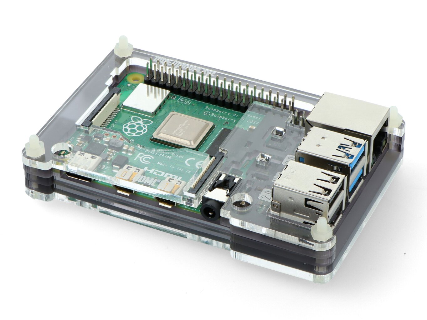 Pibow Coupe 4, Ninja, Raspberry Pi 4B korpuss cena un informācija | Atvērtā koda elektronika | 220.lv