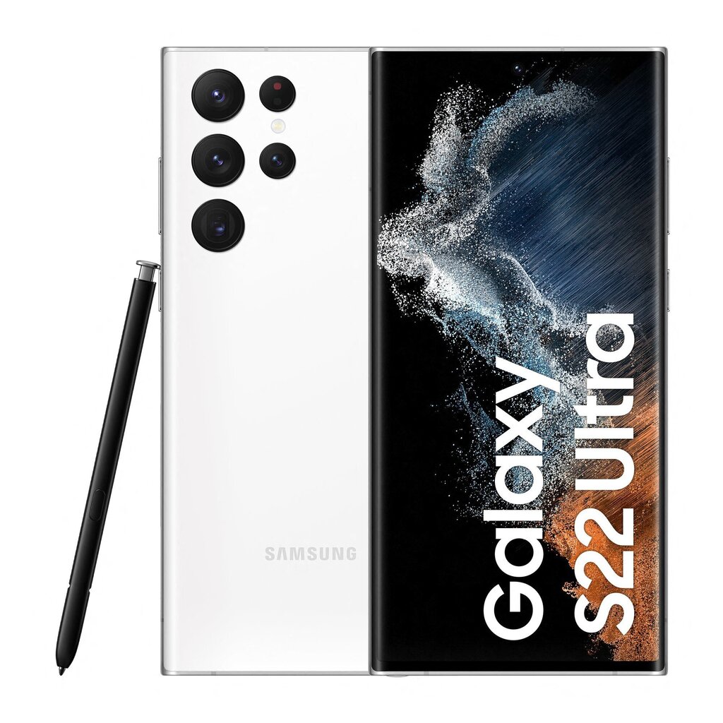 Samsung Galaxy S22 Ultra, 128 GB, Dual SIM, Phantom White цена и информация | Mobilie telefoni | 220.lv