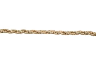 Декоративный текстильный кабель SANDY GOLD 434719, 3x1.50 мм, 100 м  цена и информация | Текстильные провода и клеммные колодки | 220.lv