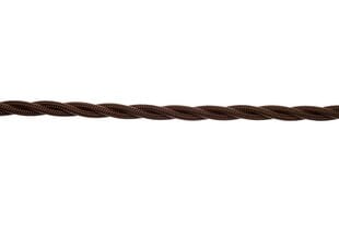 Декоративный текстильный кабель 43572 3x2,50 мм, 100 м, BROWN цена и информация | Текстильные провода и клеммные колодки | 220.lv