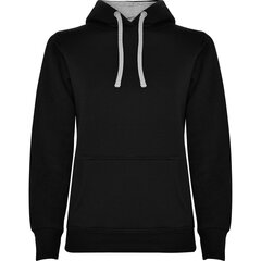 Sieviešu hoodie jaka ar divu toņu kapuci URBAN WOMANMELNĀ/VĪŠU PELĒKA cena un informācija | Roly Apģērbi, apavi, aksesuāri | 220.lv