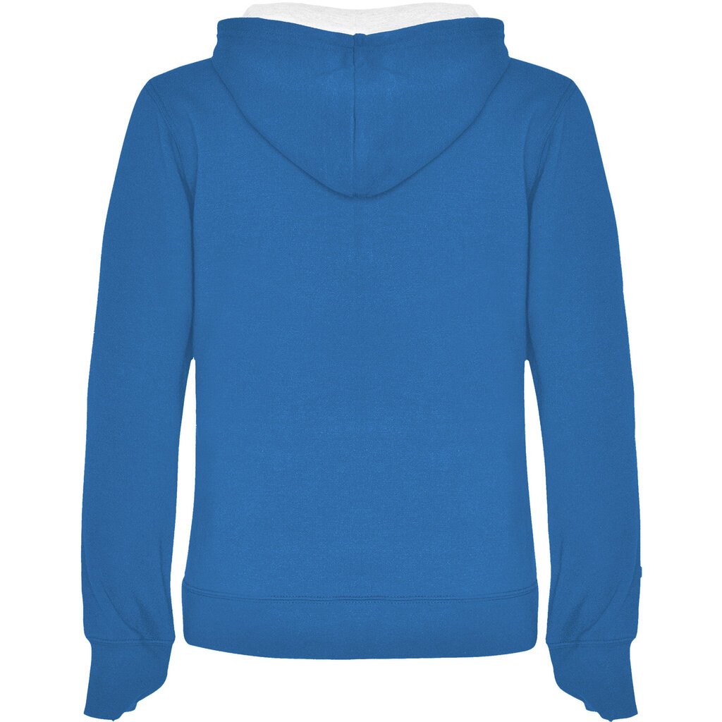 Sieviešu hoodie jaka ar divu toņu kapuci URBAN WOMAN ZILĀ/BALTĀ цена и информация | Sieviešu džemperi | 220.lv