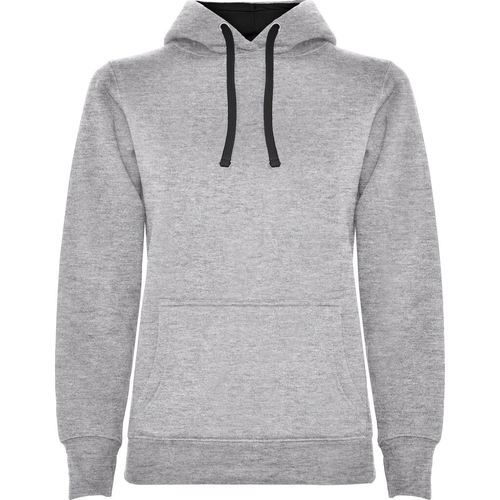 Sieviešu hoodie jaka ar divu toņu kapuci URBAN WOMAN PELĒKS/MELNS цена и информация | Sieviešu džemperi | 220.lv