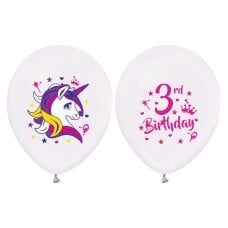 Воздушные шары на третий день рождения (Единороги) цена и информация | Шары | 220.lv