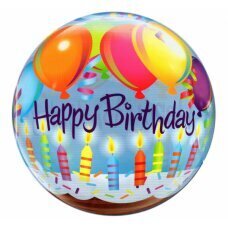 Folijas balons 22; QL Bubble Polight ;Daudz laimes dzimšanas dienā cena un informācija | Baloni | 220.lv
