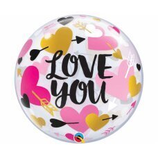 Folijas balons QL Bubble 22 Love You цена и информация | Шарики | 220.lv