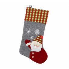 Рождественский носок с фетром Nicholas, 51 см цена и информация | Праздничные декорации | 220.lv
