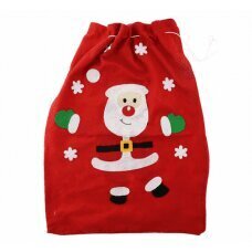 Sarkans filca maiss ar Ziemassvētku vecīti un sniegu cena un informācija | Svētku dekorācijas | 220.lv