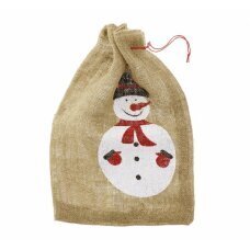 Džutas maiss Snowman, 36x50 cm cena un informācija | Svētku dekorācijas | 220.lv