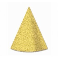 Papīra cepures, zelta, 4 gab cena un informācija | Svētku dekorācijas | 220.lv
