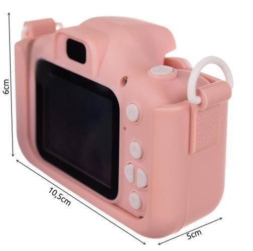 Bērnu rozā digitālā kamera cena un informācija | Digitālās fotokameras | 220.lv
