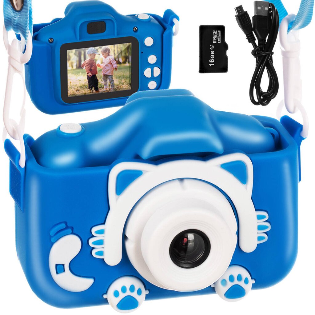Bērnu zila digitālā kamera цена и информация | Digitālās fotokameras | 220.lv