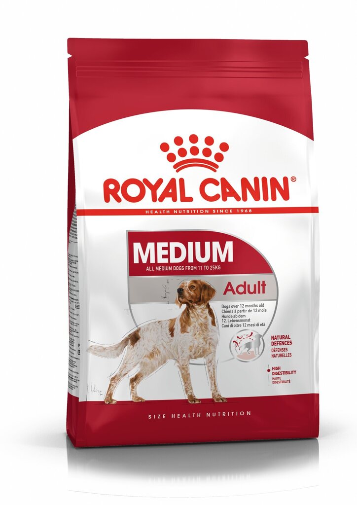 Royal Canin Medium Adult 4 kg цена и информация | Sausā barība suņiem | 220.lv