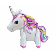 Folija Balons Unicorn, 65 cm, balts, stāvošs cena un informācija | Baloni | 220.lv