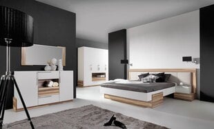 Guļamistabas komplekts Morena, balts/brūns cena un informācija | Komplekti guļamistabai | 220.lv
