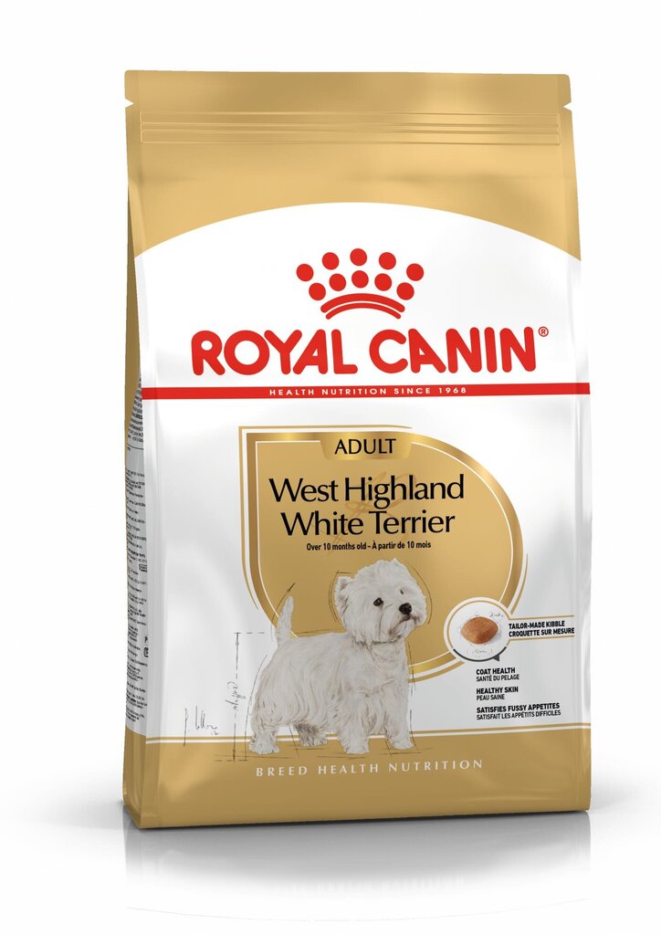 ROYAL CANIN BHN 1,5KG WEST HIGHLAND WHITE TERRIER ADULT SUŅIEM цена и информация | Sausā barība suņiem | 220.lv