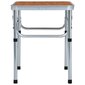 vidaXL saliekams kempinga galds, alumīnijs, 60x45 cm cena un informācija |  Tūrisma mēbeles | 220.lv