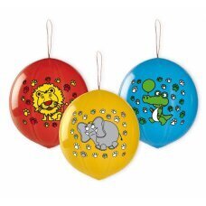 Воздушные шары Премиум «Животные» в форме шара на резинке, 3 штуки. цена и информация | Шарики | 220.lv