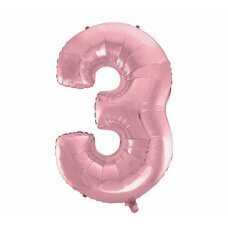 Folijas balons No 3, gaiši rozā, 92 cm cena un informācija | Baloni | 220.lv