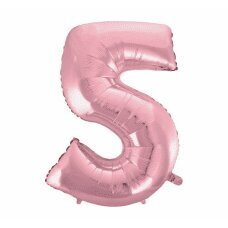 Folijas balons No 5, gaiši rozā, 92 cm cena un informācija | Baloni | 220.lv