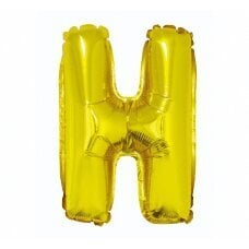Folija balons H burts , zelts, 35 cm cena un informācija | Baloni | 220.lv