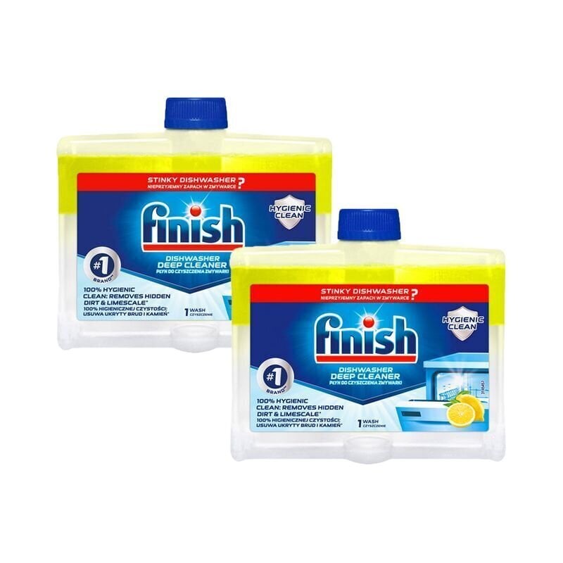 Finish trauku mazgājamās mašīnas tīrīšanas līdzeklis Lemon, 250 ml x 2 цена и информация | Trauku mazgāšanas līdzekļi | 220.lv