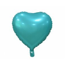 Folijas balons Sirds matēts, tirkīzs, 18 collas cena un informācija | Baloni | 220.lv