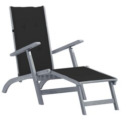 Atpūtas krēsls ar kāju balstu un matraci vidaXL cena un informācija | Dārza krēsli | 220.lv