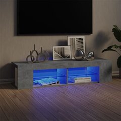 vidaXL TV galdiņš ar LED lampiņām, 135x39x30 cm, betona pelēks цена и информация | Тумбы под телевизор | 220.lv