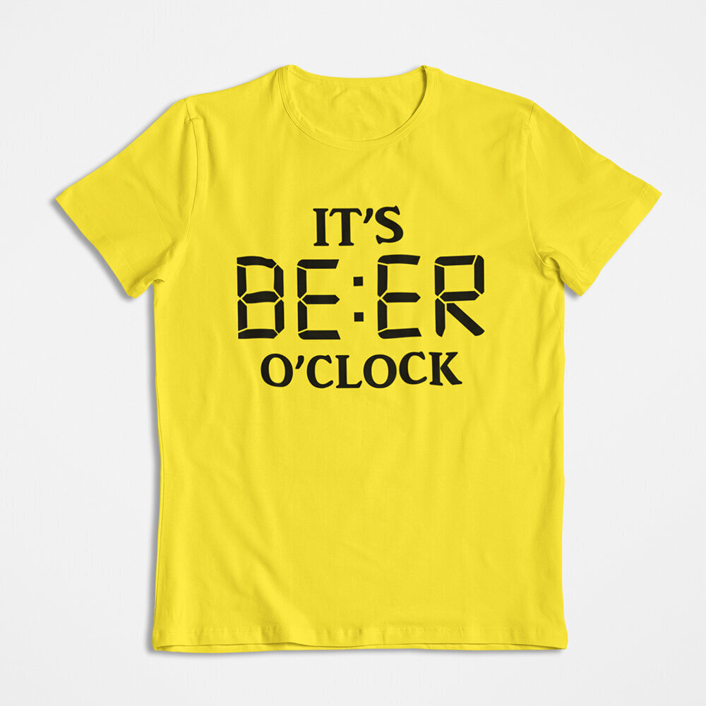 T-krekls "It's beer o'clock" цена и информация |  Oriģināli T-krekli | 220.lv