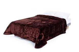 Pleds-gultas pārklājs Tumši brūns, 160x220 cm cena un informācija | Gultas pārklāji, pledi | 220.lv