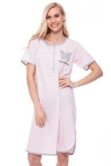Хлопковая ночная рубашка для женщин Sevgi 3031-2, розовая цена и информация | Женские пижамы, ночнушки | 220.lv