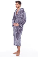 Peldmētelis ar kapuci vīriešiem Elite Bamboo, pelēks цена и информация | Мужские халаты, пижамы | 220.lv